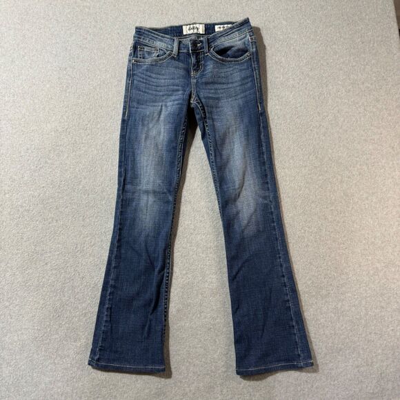 Daytrip Jeans Womens 24 R Blue Bootcut Lynx Solid Washed Mid Rise Medium Wash - Picture 1 of 12